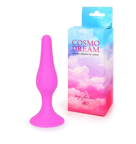 Розовая анальная втулка с ограничителем - 10 см. Розовая анальная втулка с ограничителем - 10 см.