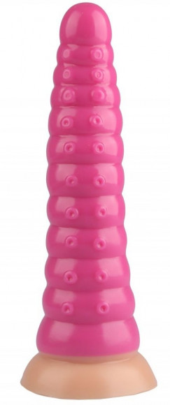 Розовая коническая анальная втулка - 25 см.