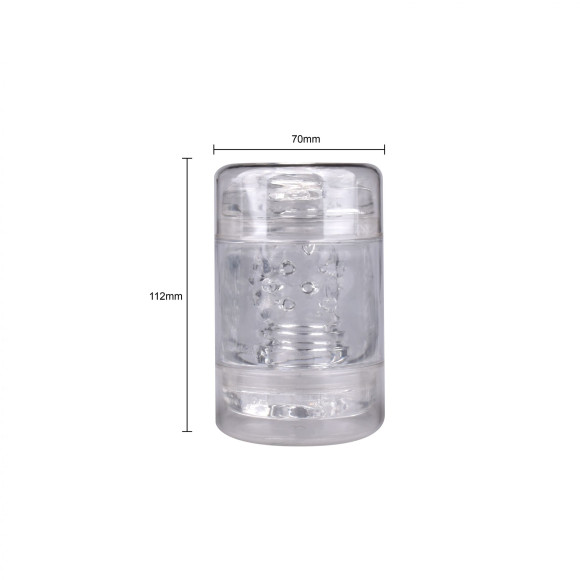 Прозрачный двусторонний мастурбатор Joy Cup - анус и рот Прозрачный двусторонний мастурбатор Joy Cup - анус и рот