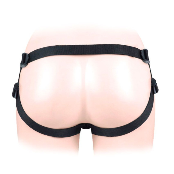 Черные трусики для страпона в комплекте с коннектором Черные трусики для страпона в комплекте с коннектором