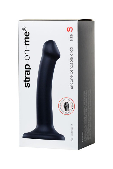 Черный фаллос на присоске Silicone Bendable Dildo S - 17 см. Черный фаллос на присоске Silicone Bendable Dildo S - 17 см.
