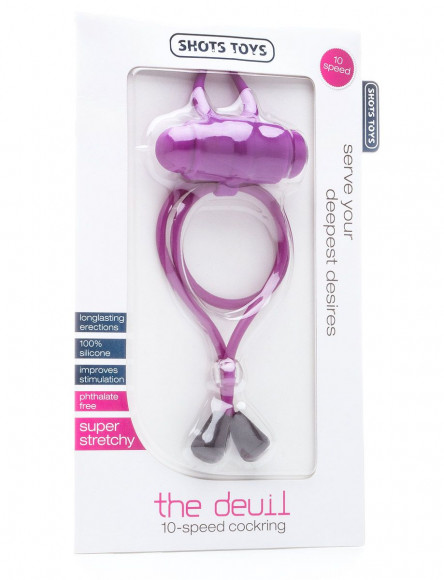 Утягивающее лассо фиолетового цвета с вибрацией The Devil Утягивающее лассо фиолетового цвета с вибрацией The Devil