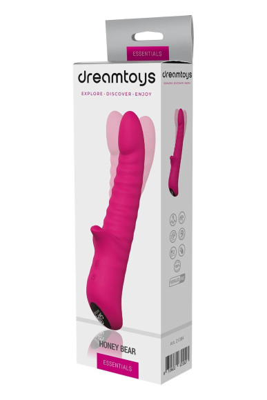 Розовый виброротатор HONEY BEAR - 16 см. Розовый виброротатор HONEY BEAR - 16 см.