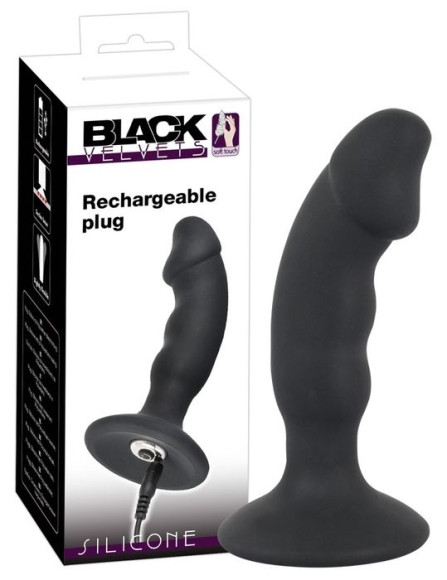 Черная реалистичная анальная вибровтулка - 14 см. Черная реалистичная анальная вибровтулка - 14 см.