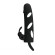 Чёрная насадка с клиторальным вибростимулятором и закрытой головкой - 14 см. Чёрная насадка с клиторальным вибростимулятором и закрытой головкой - 14 см.