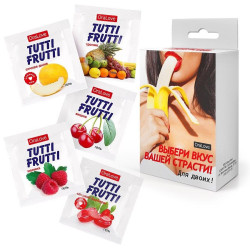 Набор из 5 саше съедобных смазок Tutti-Frutti Набор из 5 саше съедобных смазок Tutti-Frutti