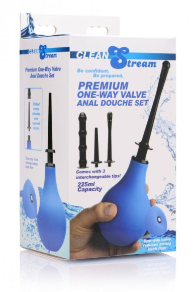 Анальный душ с 3 насадками Premium One-way Valve Anal Douche Set Анальный душ с 3 насадками Premium One-way Valve Anal Douche Set