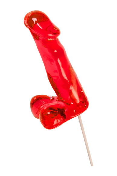 Красный леденец в форме члена со вкусом виски - 173 гр. Красный леденец в форме члена со вкусом виски - 173 гр.