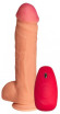 Телесный реалистичный вибратор №75 с проводным пультом - 23,5 см. Телесный реалистичный вибратор №75 с проводным пультом - 23,5 см.