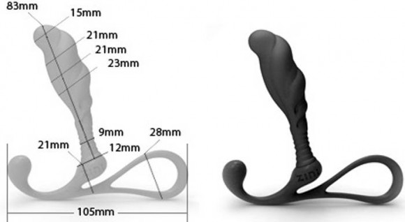 Средний черный массажер простаты ZINI JANUS ANTI-SHOCK Средний черный массажер простаты ZINI JANUS ANTI-SHOCK
