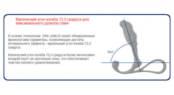 Средний черный массажер простаты ZINI JANUS ANTI-SHOCK Средний черный массажер простаты ZINI JANUS ANTI-SHOCK
