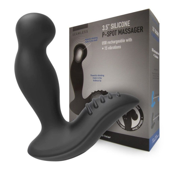 Черный вибромассажер простаты 3,5’’ P-spot Massager - 12,5 см. Черный вибромассажер простаты 3,5’’ P-spot Massager - 12,5 см.