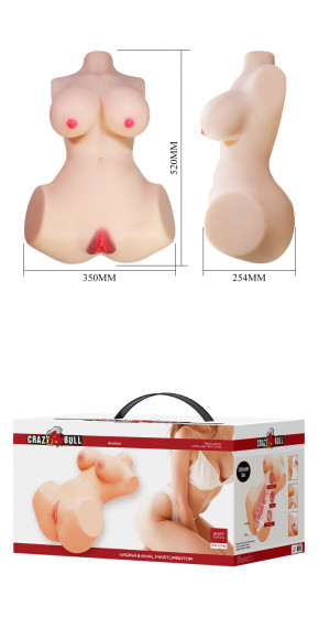 Мастурбатор-торс Aveline с 2 любовными тоннелями