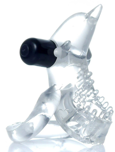 Прозрачное эрекционное виброкольцо с дельфином Прозрачное эрекционное виброкольцо с дельфином