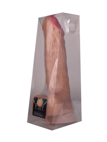 Гигантский фаллоимитатор с мошонкой и присоской - 29 см. Гигантский фаллоимитатор с мошонкой и присоской - 29 см.