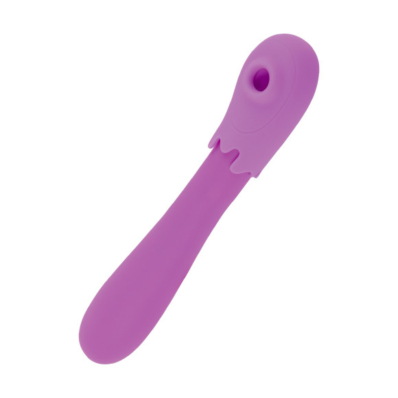 Фиолетовый оригинальный двусторонний вибромассажёр - 20,2 см. Фиолетовый оригинальный двусторонний вибромассажёр - 20,2 см.
