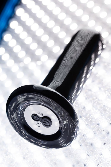 Черный стеклянный мини-вибратор - 10 см. Черный стеклянный мини-вибратор - 10 см.