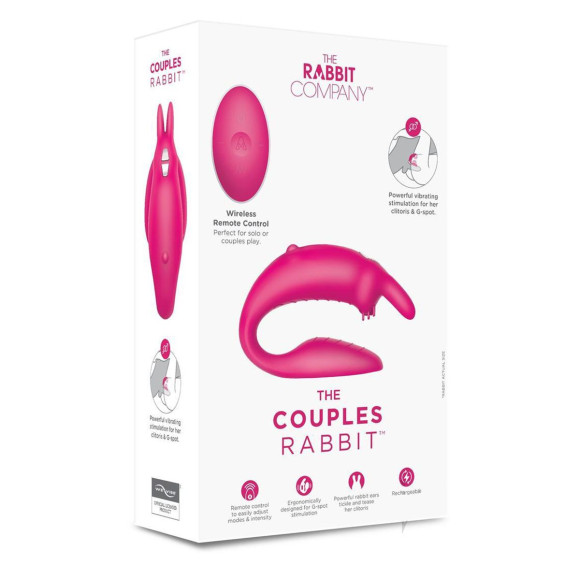 Розовый вибратор для пар The Couples Rabbit Розовый вибратор для пар The Couples Rabbit