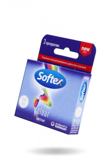 Цветные презервативы Softex Colour - 3 шт. Цветные презервативы Softex Colour - 3 шт.