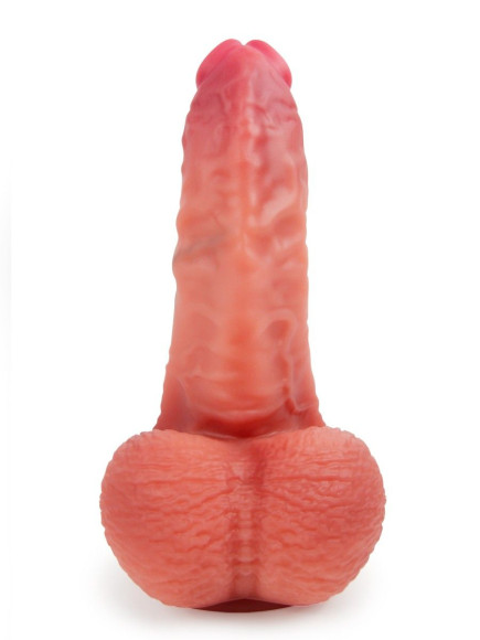 Телесный силиконовый фаллоимитатор на присоске - 24 см. Телесный силиконовый фаллоимитатор на присоске - 24 см.
