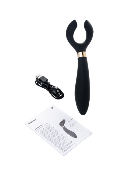 Чёрный вибромассажер для пар Satisfyer Endless Fun Чёрный вибромассажер для пар Satisfyer Endless Fun