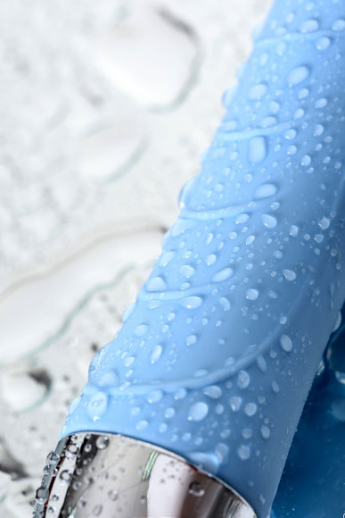 Голубой силиконовый вибратор с функцией нагрева и пульсирующими шариками FAHRENHEIT - 19 см. Голубой силиконовый вибратор с функцией нагрева и пульсирующими шариками FAHRENHEIT - 19 см.