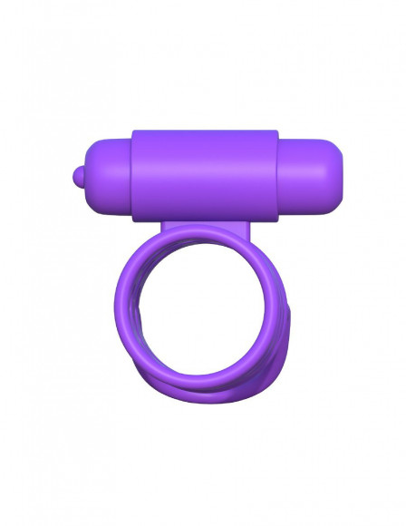 Фиолетовая насадка с подхватом мошонки и вибропулей