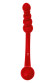 Красный двусторонний вибратор - 35 см. Красный двусторонний вибратор - 35 см.