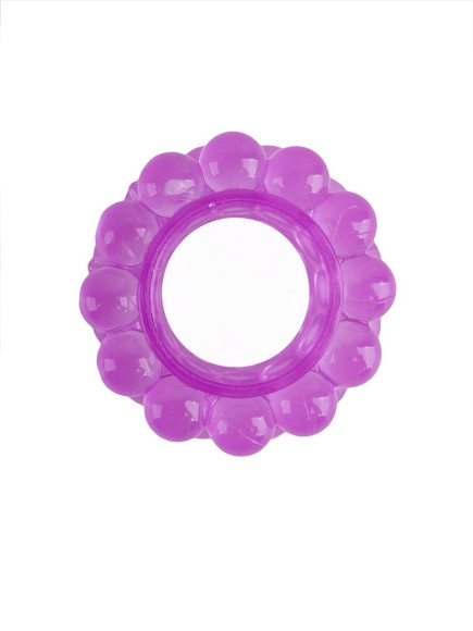 Лиловое эрекционное кольцо с 2 рядами стимулирующих шариков Лиловое эрекционное кольцо с 2 рядами стимулирующих шариков