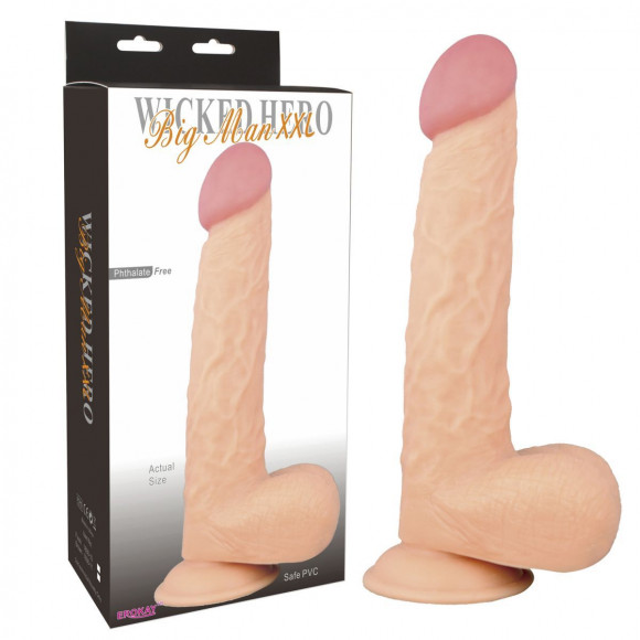 Реалистичный телесный фаллоимитатор Big Man XXL - 20 см. Реалистичный телесный фаллоимитатор Big Man XXL - 20 см.