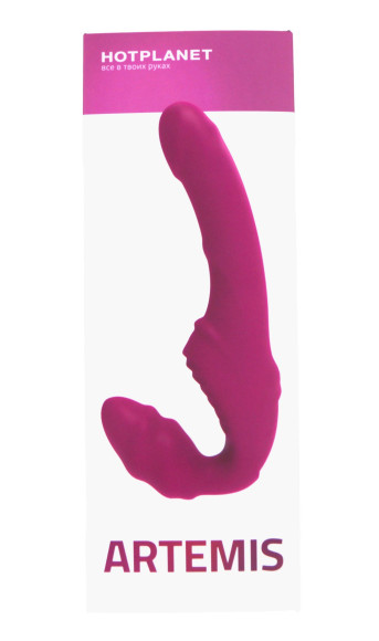 Бордовый безремневой вибрострапон с пультом ДУ Artemis - 22 см. Бордовый безремневой вибрострапон с пультом ДУ Artemis - 22 см.
