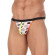 Сексуальные нежно-розовые трусы-стринги с принтом и яркой окантовкой Сексуальные нежно-розовые трусы-стринги с принтом и яркой окантовкой