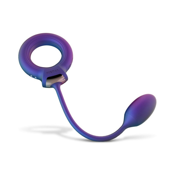 Фиолетовое эрекционное виброкольцо с анальным шариком Eclipse Фиолетовое эрекционное виброкольцо с анальным шариком Eclipse