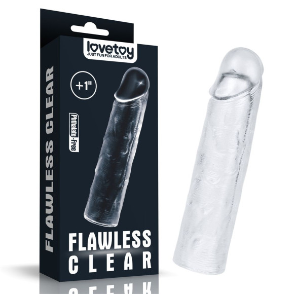 Прозрачная насадка-удлинитель Flawless Clear Penis Sleeve Add 1 - 15,5 см. Прозрачная насадка-удлинитель Flawless Clear Penis Sleeve Add 1 - 15,5 см.