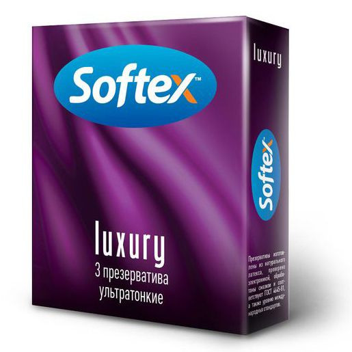 Ультратонкие презервативы Softex Luxury - 3 шт. Ультратонкие презервативы Softex Luxury - 3 шт.