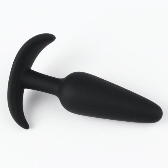 Черная силиконовая анальная пробка без вибрации - 8,5 см. Черная силиконовая анальная пробка без вибрации - 8,5 см.
