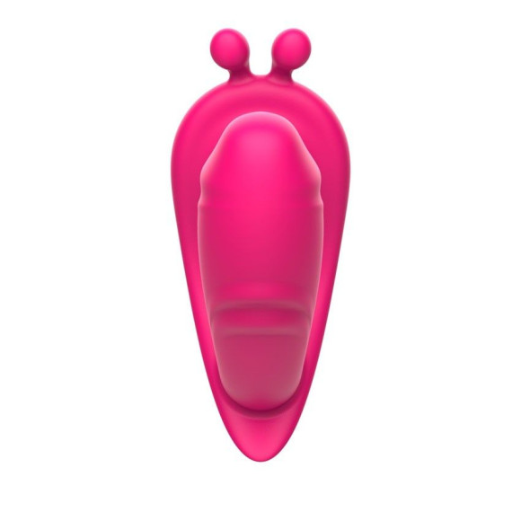 Розовый вибромассажёр с пультом дистанционного управления Розовый вибромассажёр с пультом дистанционного управления