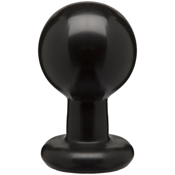 Круглая черная анальная пробка Classic Round Butt Plugs Large - 12,1 см.