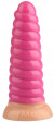 Розовая рельефная анальная втулка - 20,5 см.