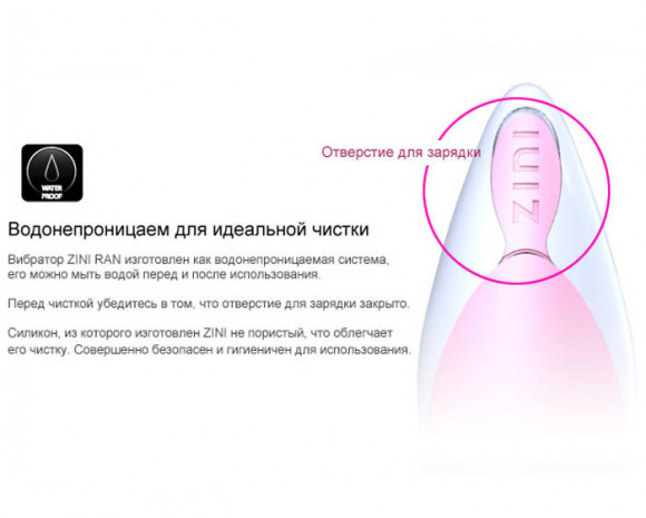 Вибратор ZINI RAN вишневого цвета с черным