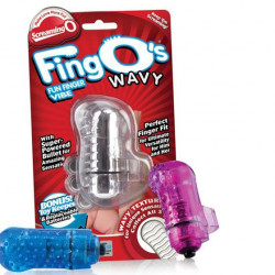 Светящийся синий вибростимулятор на пальчик FingO Светящийся синий вибростимулятор на пальчик FingO