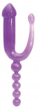 Фиолетовый анальный стимулятор с 3 отростками - 28 см. Фиолетовый анальный стимулятор с 3 отростками - 28 см.