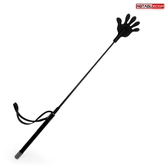 Черный стек с наконечником-ладошкой - 55 см. Черный стек с наконечником-ладошкой - 55 см.