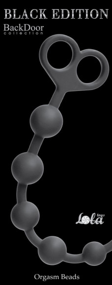 Чёрная анальная цепочка Orgasm Beads - 33,5 см. Чёрная анальная цепочка Orgasm Beads - 33,5 см.