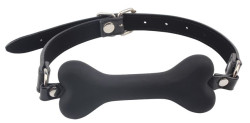 Черный силиконовый кляп-косточка Doggie Bone Bit Gag Черный силиконовый кляп-косточка Doggie Bone Bit Gag