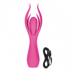 Розовый вибромассажер с двойными лепестками Lust by JOPEN L7 Розовый вибромассажер с двойными лепестками Lust by JOPEN L7