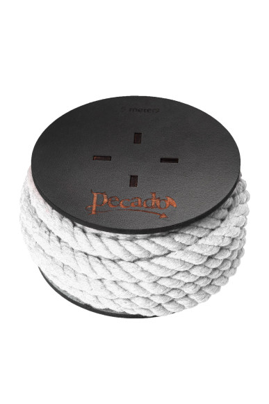 Белая веревка для шибари на катушке - 5 м. Белая веревка для шибари на катушке - 5 м.