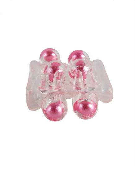 Прозрачная насадка на пенис с цветными шариками Прозрачная насадка на пенис с цветными шариками