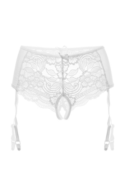 Трусики-пояс из эластичного кружева с пажами для чулок Sheila