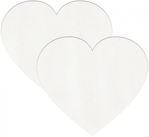 Белые пестисы на грудь в форме сердечек Белые пестисы на грудь в форме сердечек